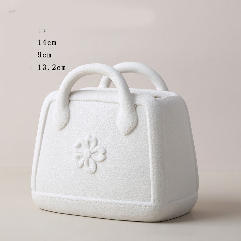 Nordic Morandi Handbag Ceramic Vase - Creative Design