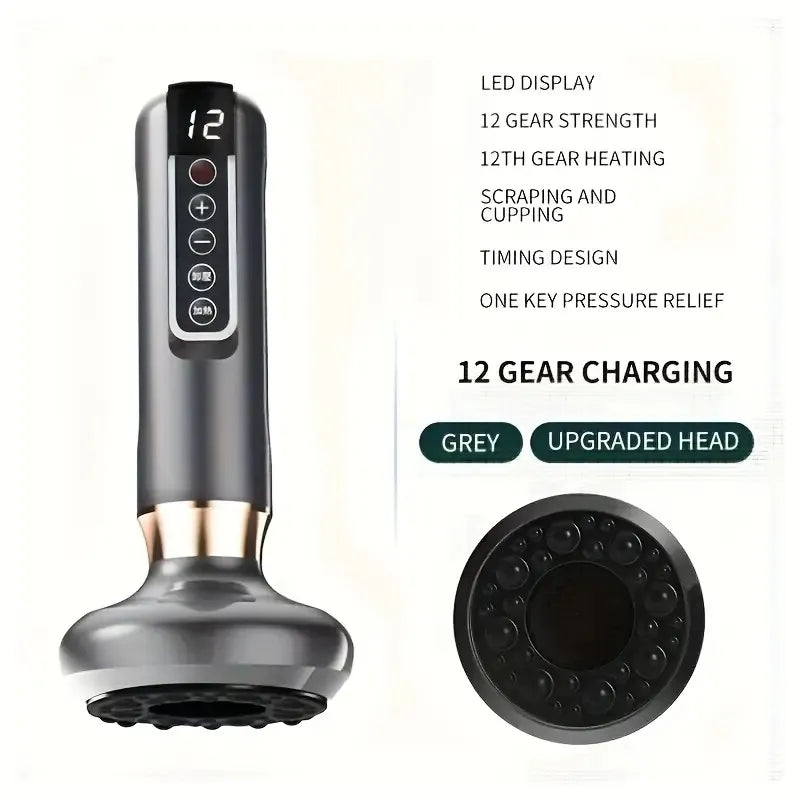 Electric Vacuum Cupping Massager - 12 Level Gua Sha
