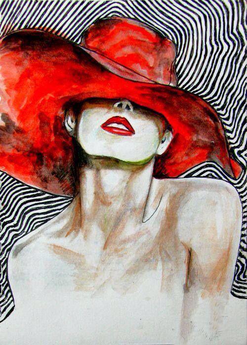 XXL 5D Diamond Painting - Red Black & White Art