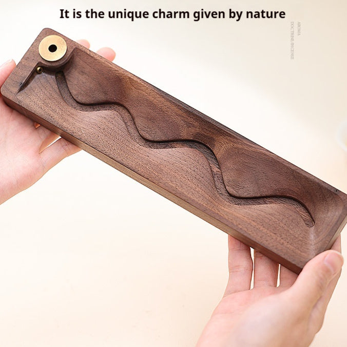 Black Walnut Backflow Incense Burner - Tea Ceremony Zen