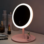 LED Circle Desktop Mirror