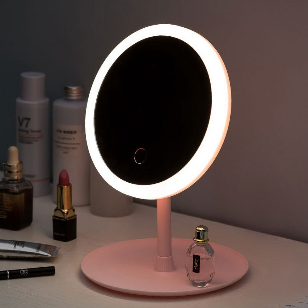 LED Circle Desktop Mirror