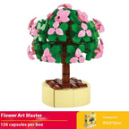 Puzzle Assembling Building Blocks Flower Pot Model Toys