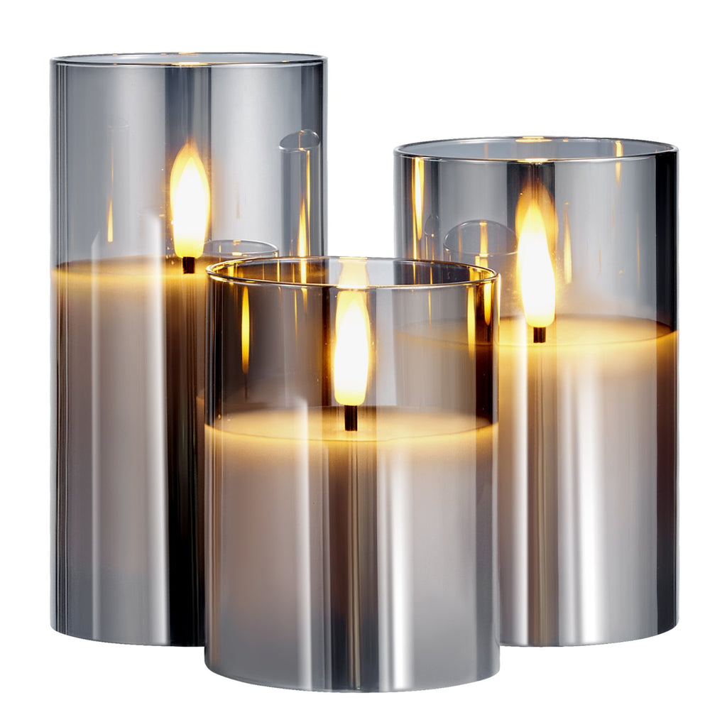 Flameless LED Candles 3-Pack - Battery Operated with Remote