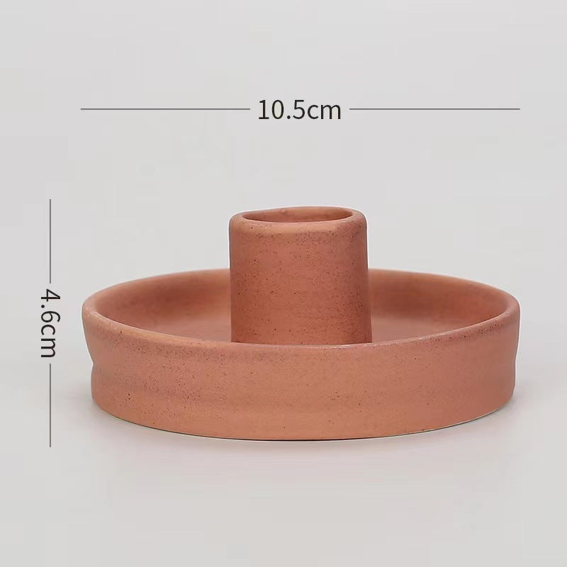 Ceramic Candle Pedestal - Jewelry Storage Tray
