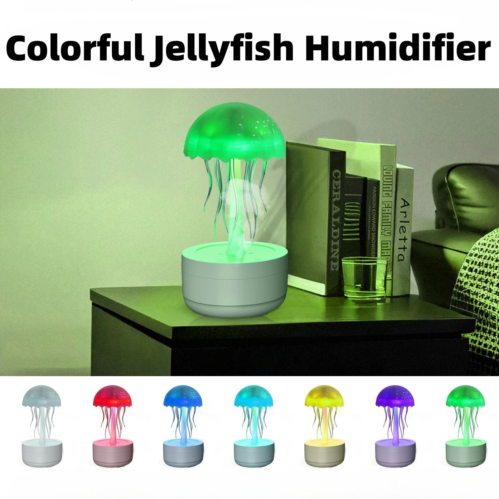 Jellyfish Humidifier - Colorful Night Light Diffuser