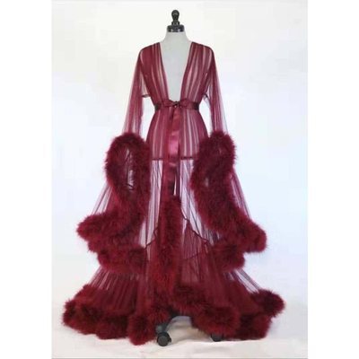 Sheer Fur Robe