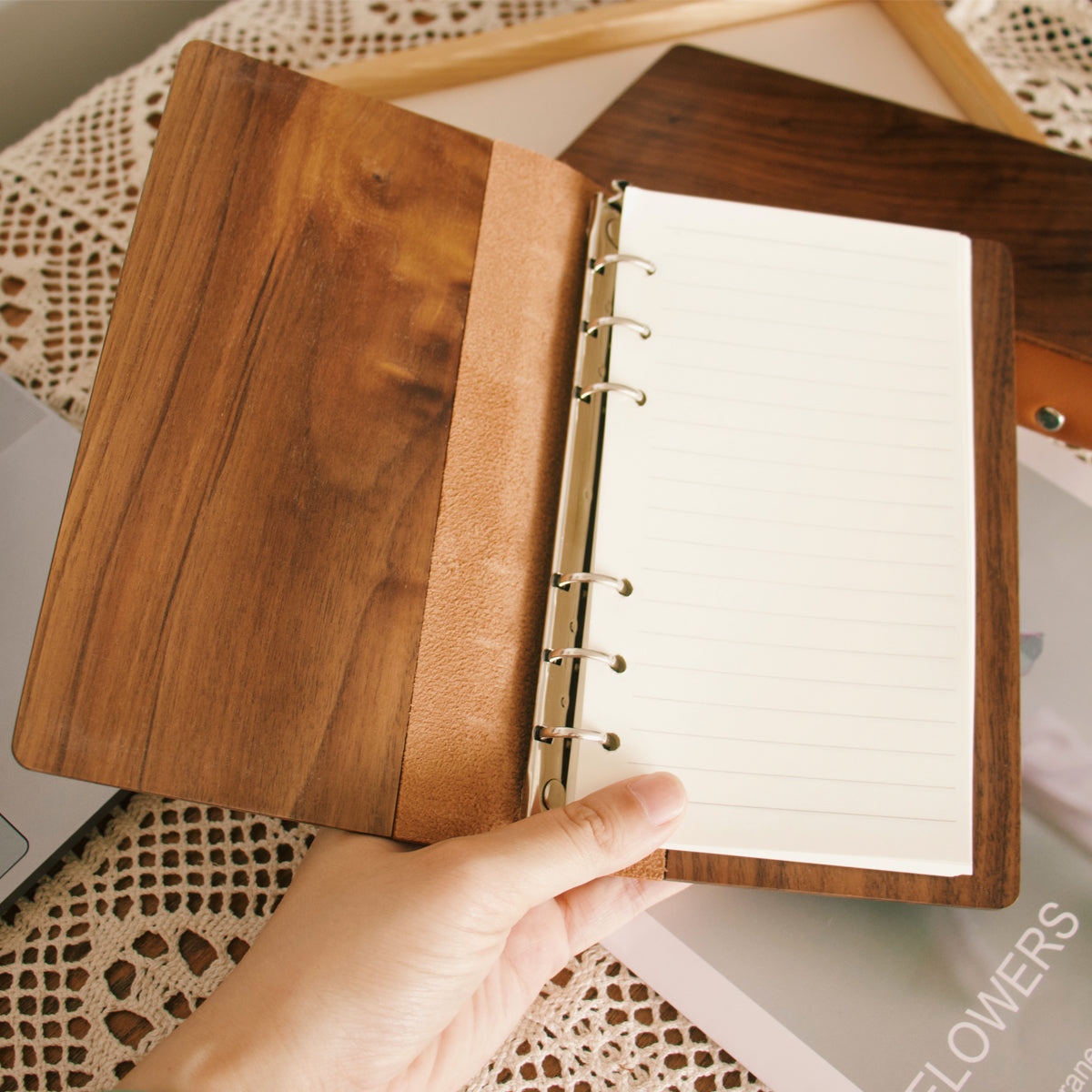 Walnut Loose-leaf Journal