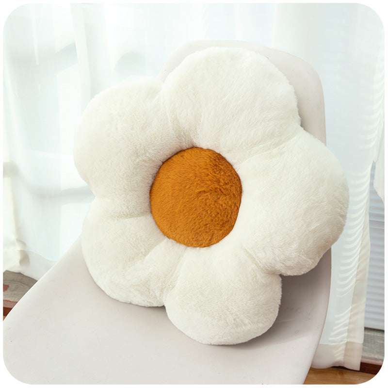 Fluffy Flower Throw Pillow