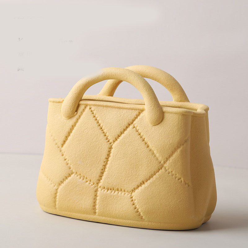 Nordic Morandi Handbag Ceramic Vase - Creative Design