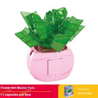 Puzzle Assembling Building Blocks Flower Pot Model Toys