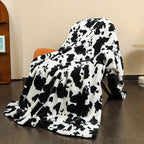 Double-Layer Cow Print Flannel Blanket