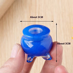 Polished Crystal Stone Incense Burner - Natural Gem Decor