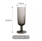 Ins Nordic Retro Smoky Gray Matte Surface Frosted Glass Cup