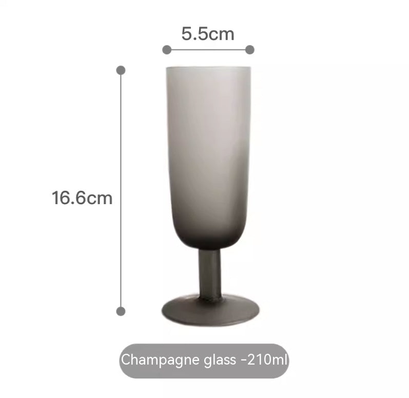 Ins Nordic Retro Smoky Gray Matte Surface Frosted Glass Cup
