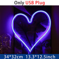 Love Heart Neon Light - Acrylic Atmosphere Decoration