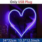 Love Heart Neon Light - Acrylic Atmosphere Decoration