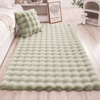 Creamy Bubble-Fleece Rug