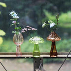 Glass Mushroom Vase - Whimsical Design