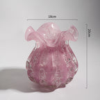 Glass Bag Flower Vase - Unique Shape