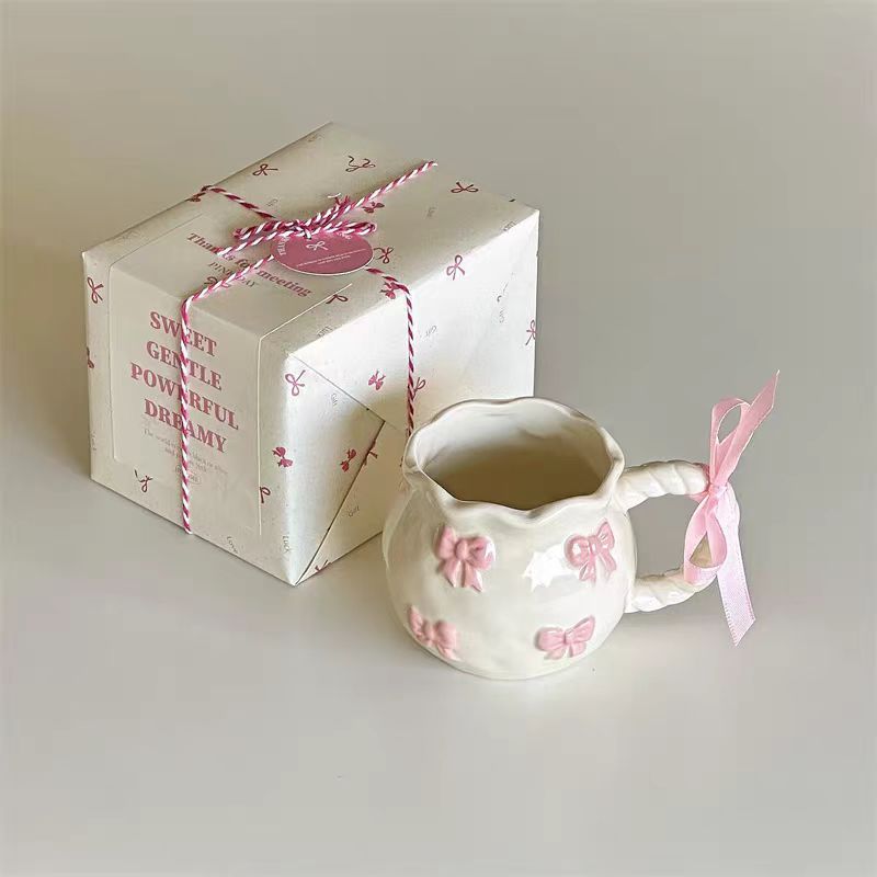 Irregular Cute Cherry Art Mug Gift Ceramic Cup