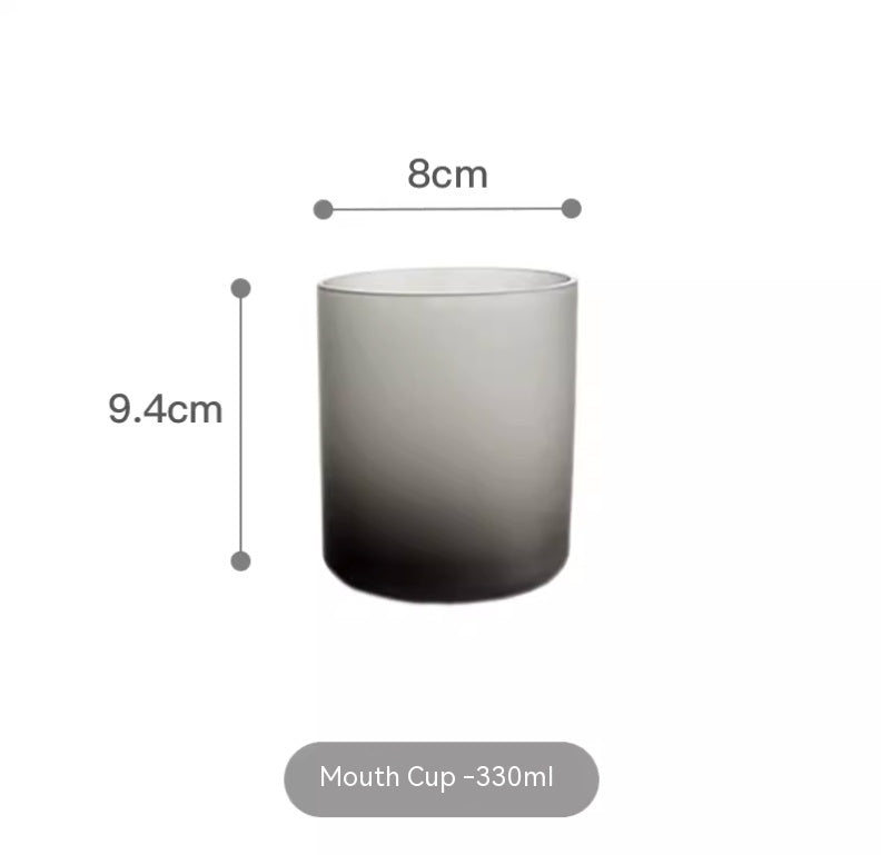 Ins Nordic Retro Smoky Gray Matte Surface Frosted Glass Cup