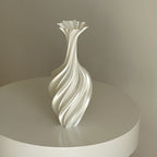 Artistic Abstract Twisted Vase - Retro Flower Design