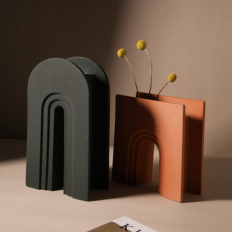 Nordic Geometric Art Vase - Modern Design
