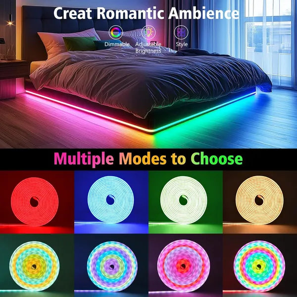 RGB Neon LED Strip Lights 16.4Ft - App Remote Music Sync