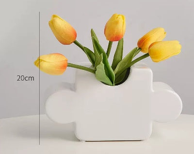 Ceramic Jigsaw Vase - Puzzle Flower Arranger