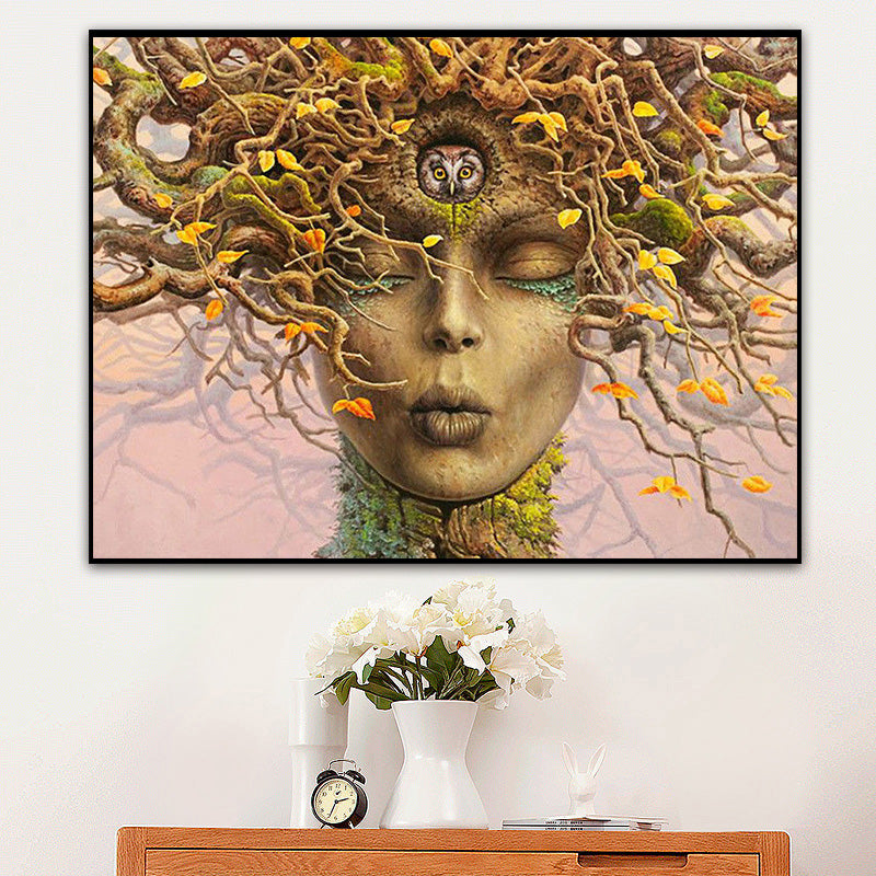 Abstract Portrait Tree Diamond Embroidery - Square Rhinestones