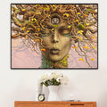Abstract Portrait Tree Diamond Embroidery - Square Rhinestones