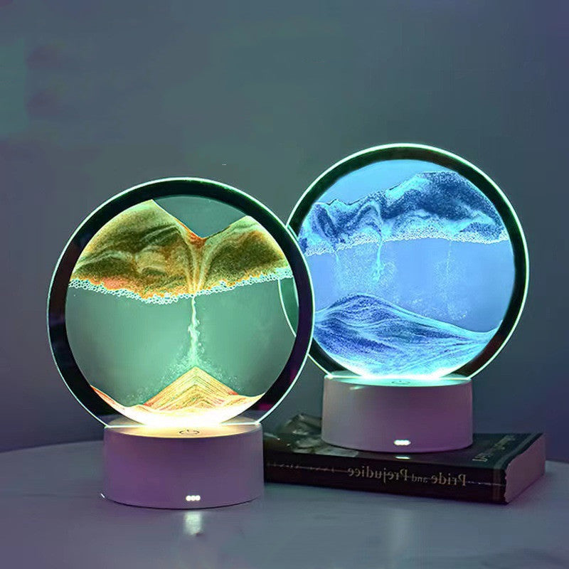 3D Quicksand Table Lamp - Creative Bedside Light
