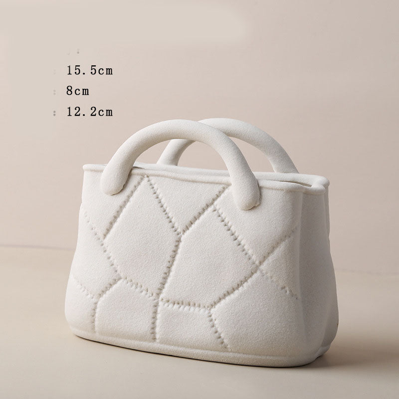 Nordic Morandi Handbag Ceramic Vase - Creative Design