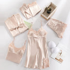 Silk Five-Piece Robe Set