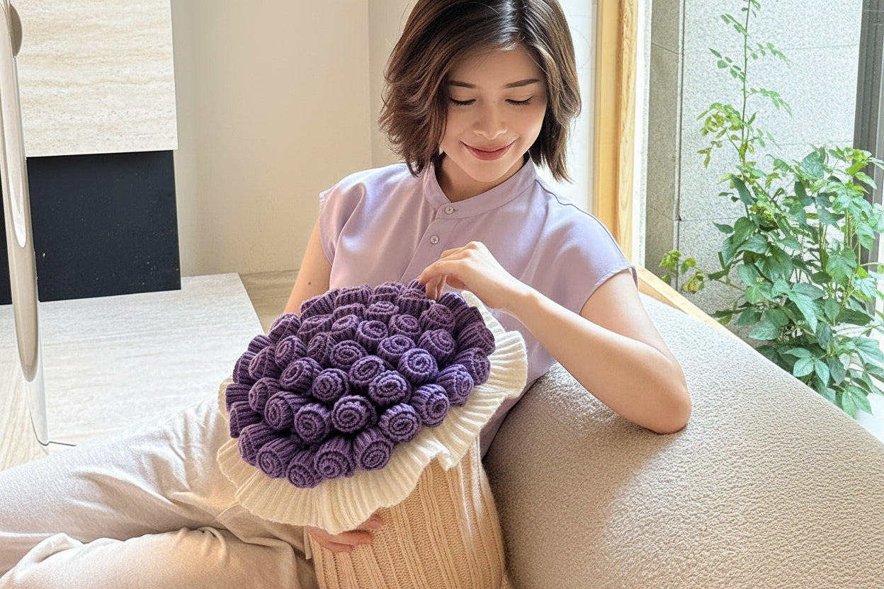 Rose Bouquet 2-in-1 Pillow Blanket