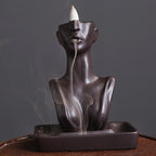 Ceramic Beauty Statue Incense Burner - Artistic Decor