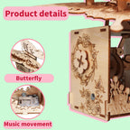 MUSIC PARK 3d Wooden Puzzle Carousel Music Box Handmade Assembly Model Kit Holidays Birthdays Christmas Gifts