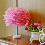 Feather Table Lamp - Bedroom Artistic Light