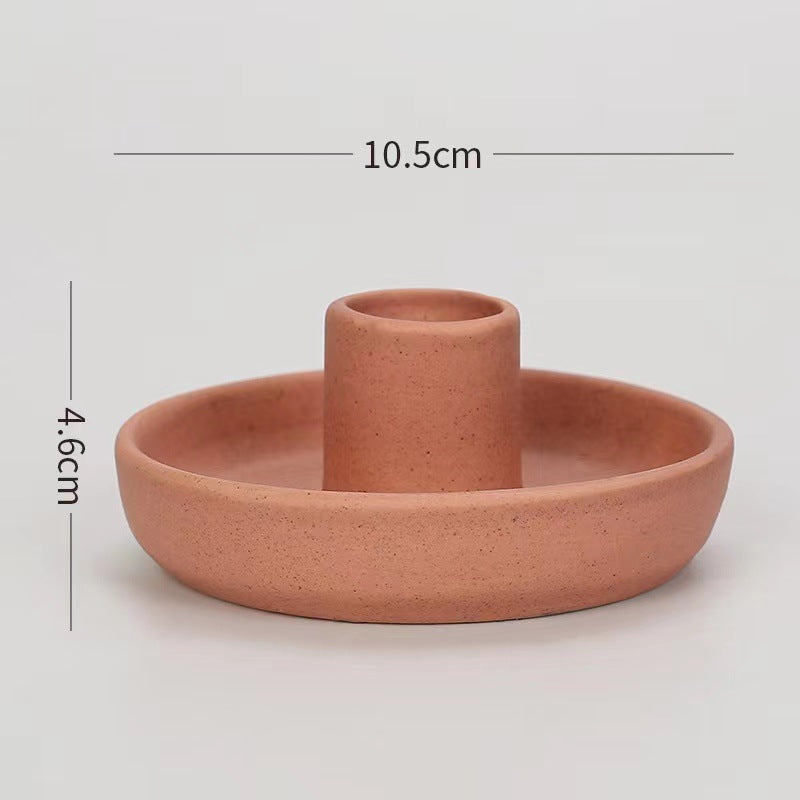 Ceramic Candle Pedestal - Jewelry Storage Tray