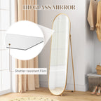 Gold Curved Full Length Mirror