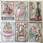 Vintage Journal Ballet Themed Stickers