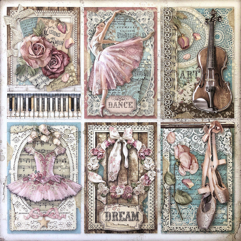 Vintage Journal Ballet Themed Stickers