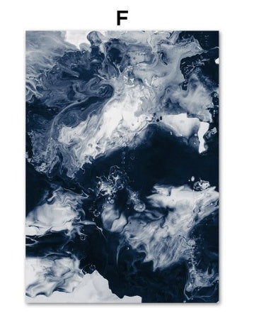Gray Blue Botanical Diamond Painting - Inlaid Mosaic
