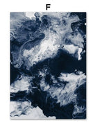 Gray Blue Botanical Diamond Painting - Inlaid Mosaic