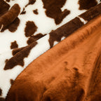 Double-Layer Cow Print Flannel Blanket