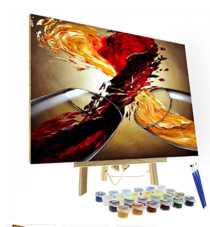Wine Splash Paint By Number Kit