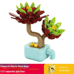 Puzzle Assembling Building Blocks Flower Pot Model Toys