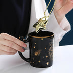 Star Ceramic Mug Set - With Spoon & Tea Infuser