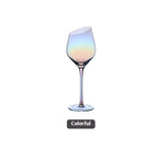 Beveled Big Belly Goblet Crystal Red Wine Electroplated Color Wine Champagne Glass